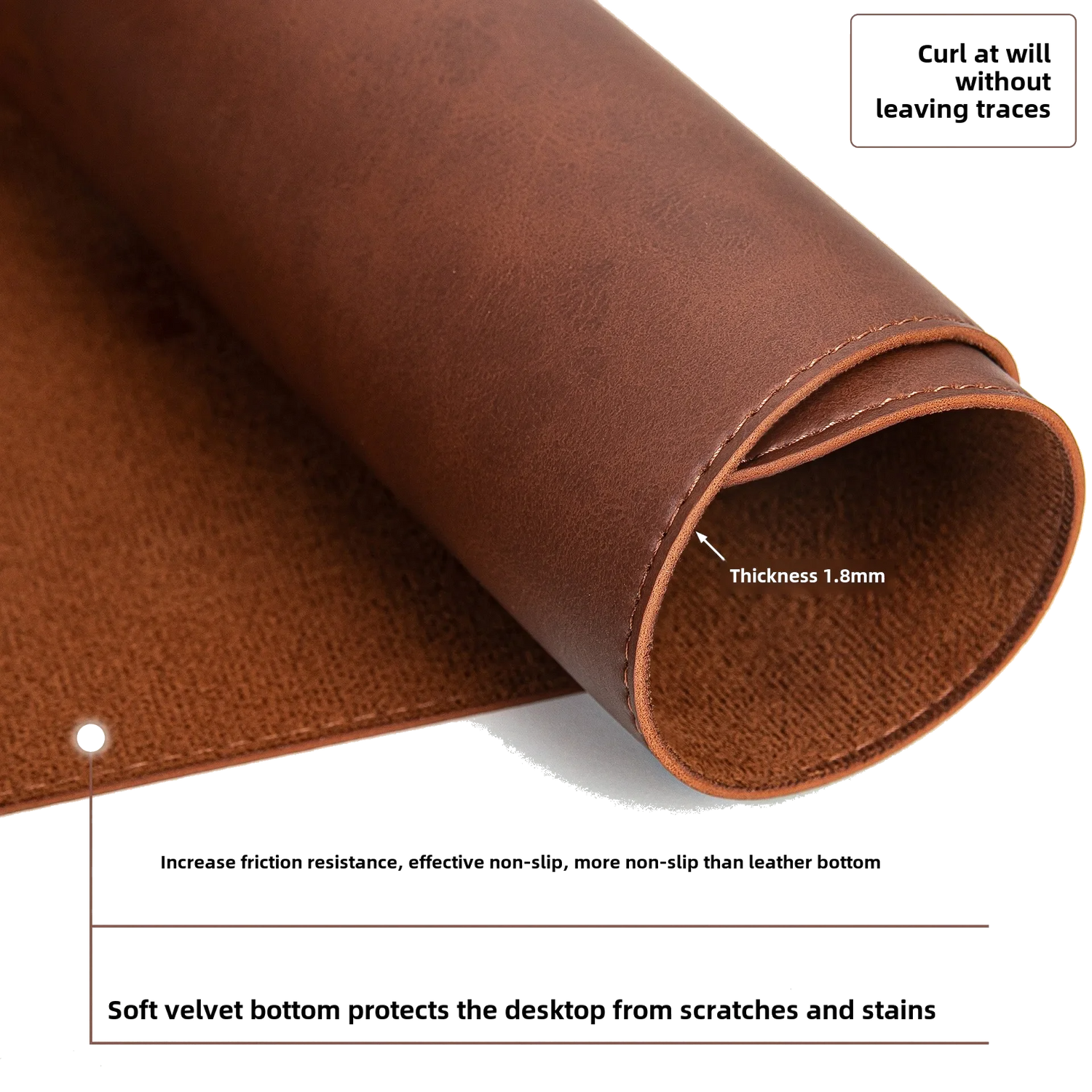 Experience Ultimate Comfort and Precision with Our Waterproof PU Leather Desk Pad - Large Non-Slip Mousepad for Your Computer and Laptop