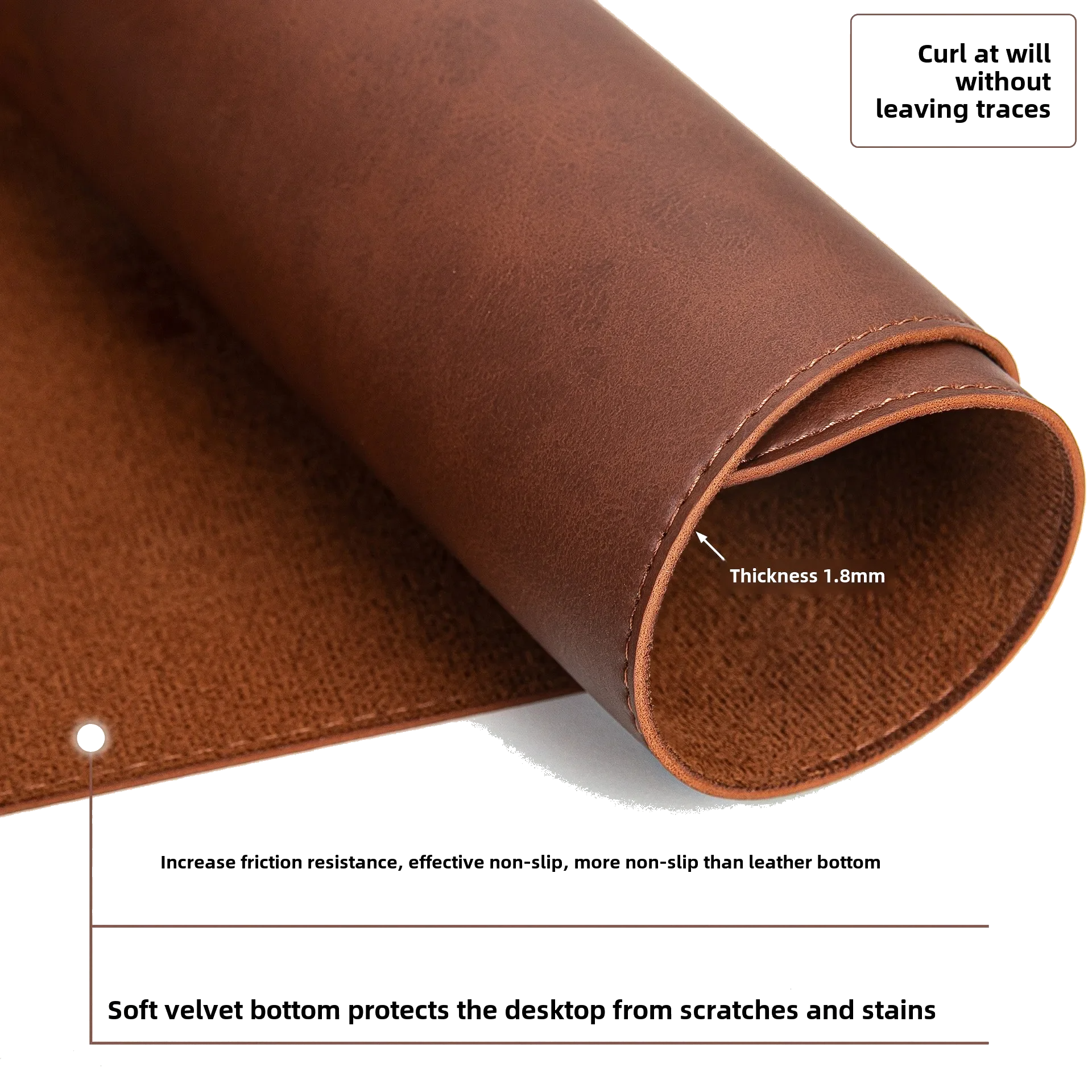 Experience Ultimate Comfort and Precision with Our Waterproof PU Leather Desk Pad - Large Non-Slip Mousepad for Your Computer and Laptop