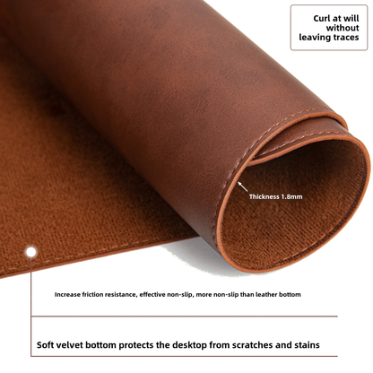Experience Ultimate Comfort and Precision with Our Waterproof PU Leather Desk Pad - Large Non-Slip Mousepad for Your Computer and Laptop